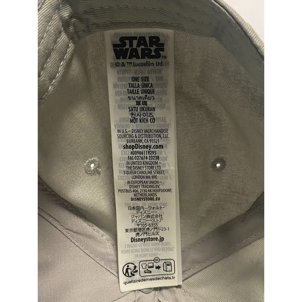Star Wars The Mandalorian Disney Store Gray Beskar Helmet Snapback Hat Mudhorn - Picture 4 of 4